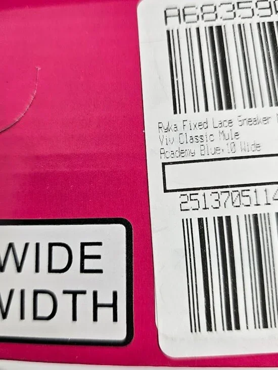 NEW RYKA Fixed Lace Sneaker Mules VIV Classic Mule Women's size 10W ACADEMY BLUE - Picture 7 of 8